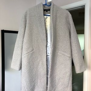 Grey boucle coat